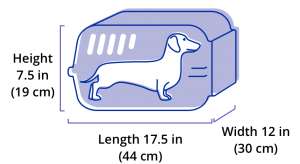 Cage must comply with IATA (international aviation association) standards.